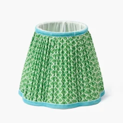 Mrs. Alice Green & Blue Lotus Lampshade (18cm)< Summer Lighting | Lampshades