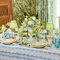 Mrs. Alice Green & Blue Lotus Lampshade (18cm)< Summer Lighting | Lampshades
