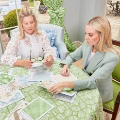 Mrs. Alice Green Bamboo Trellis Fabric< Serena Fresson Fabrics