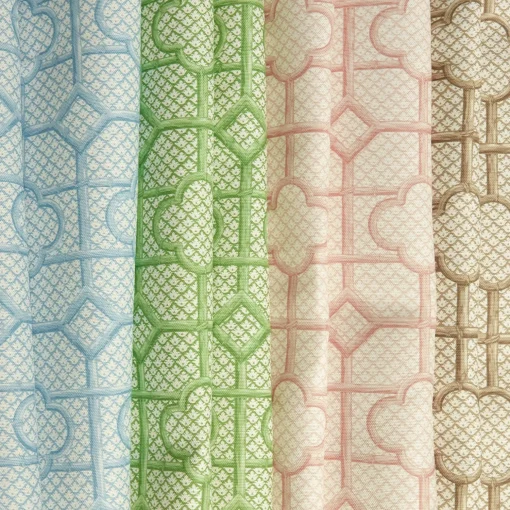 Mrs. Alice Green Bamboo Trellis Fabric< Serena Fresson Fabrics