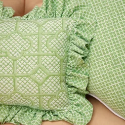 Mrs. Alice Green Bamboo Trellis Fabric< Serena Fresson Fabrics