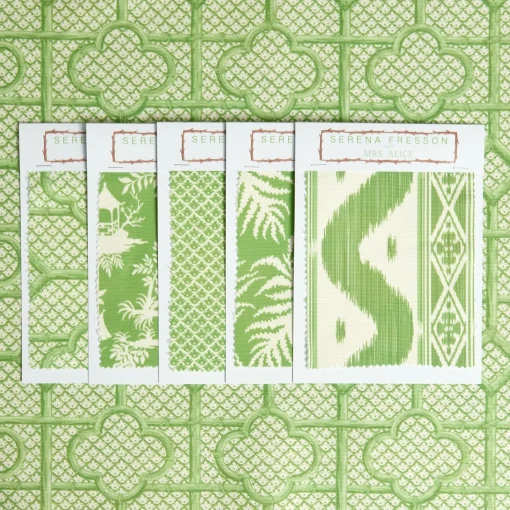 Mrs. Alice Green Bamboo Trellis Fabric< Serena Fresson Fabrics