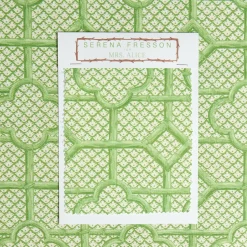 Mrs. Alice Green Bamboo Trellis Fabric< Serena Fresson Fabrics