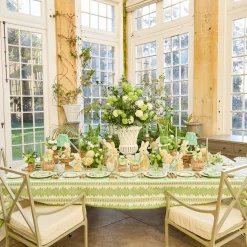 Mrs. Alice Green Fern Stripe Tablecloth< Tablecloths