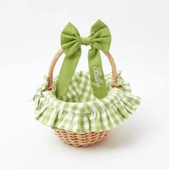 Mrs. Alice Green Gingham Basket< Spring Decorations