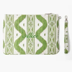 Mrs. Alice Green Ikat Pochette< Mrs. Alice Tote Bags | Mrs. Alice Monogram