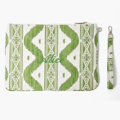 Mrs. Alice Green Ikat Pochette< Mrs. Alice Tote Bags | Mrs. Alice Monogram