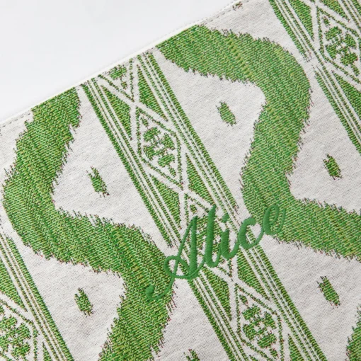 Mrs. Alice Green Ikat Pochette< Mrs. Alice Tote Bags | Mrs. Alice Monogram