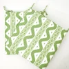 Mrs. Alice Green Ikat Seat Pad Cushion< Cushions