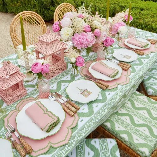 Mrs. Alice Green Ikat Seat Pad Cushion< Cushions