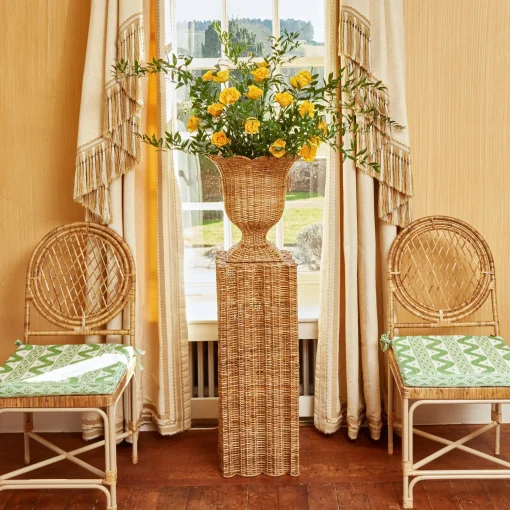 Mrs. Alice Green Ikat Seat Pad Cushion< Cushions