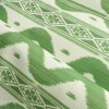 Mrs. Alice Green Ikat Stripe Fabric< Serena Fresson Fabrics