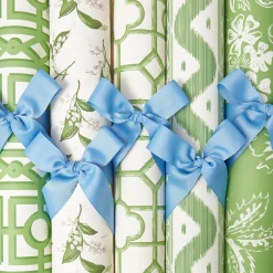 Mrs. Alice Green Ikat Stripe Wallpaper< Serena Fresson Wallpapers