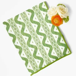 Mrs. Alice Green Ikat Tablecloth< Summer Table Linen | Tablecloths