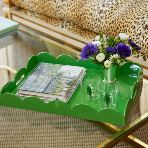 Mrs. Alice Green Lacquer Scalloped Tray< Trays | For Her