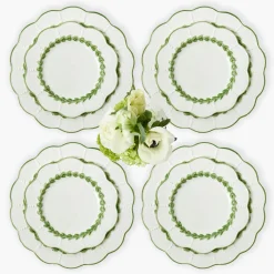 Mrs. Alice Green Laurel Dinner & Starter Plates (Set of 8)< Crockery Sets
