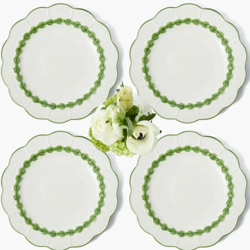 Mrs. Alice Green Laurel Dinner Plates (Set of 4)< Dinner Plates | Crockery Sets