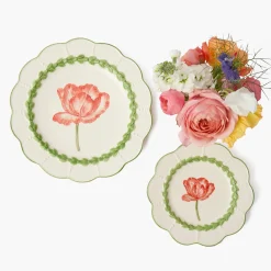 Mrs. Alice Green Laurel Tulip Starter Plate< Summer Crockery | Starter Plates