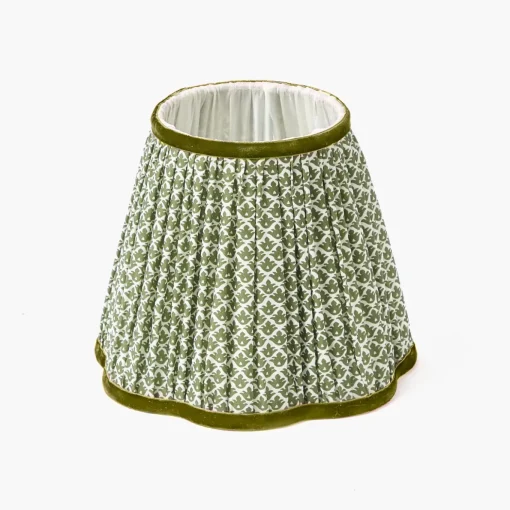 Mrs. Alice Green Leonora Lacquer Rechargeable Lamp with Olive Lotus Shade (18cm)< Rechargeable Table Lamps