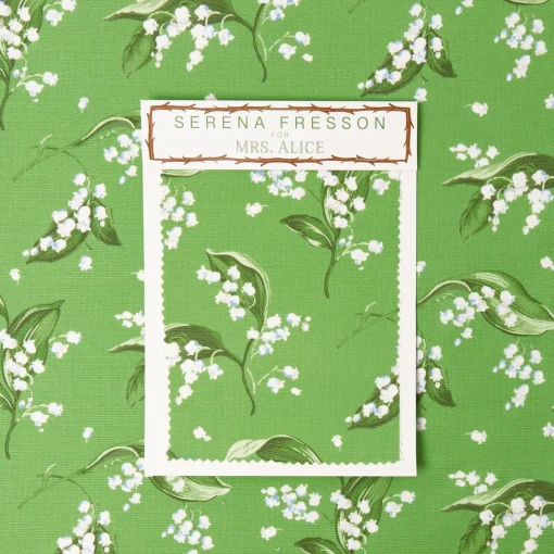 Mrs. Alice Green Lily of the Valley Fabric< Serena Fresson Fabrics