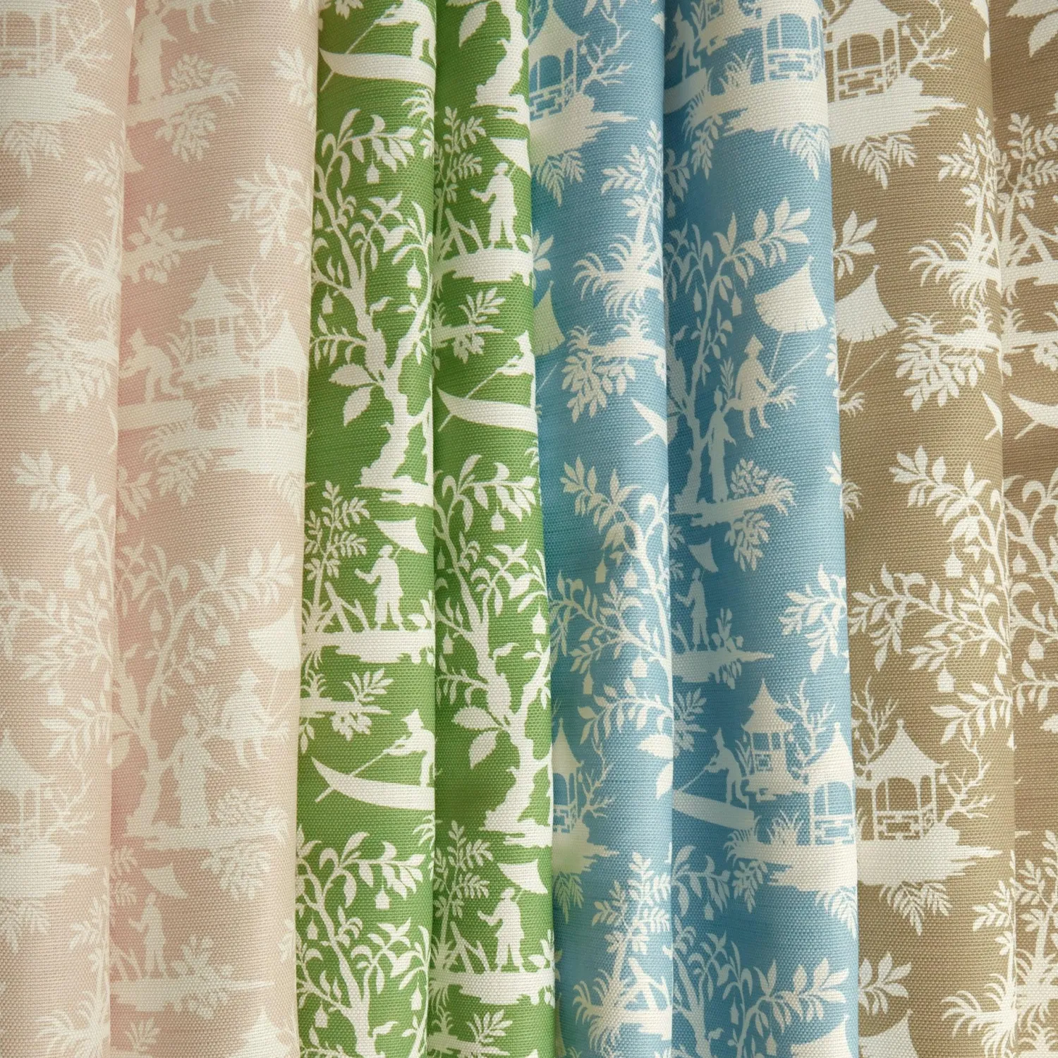 Mrs. Alice Green Pagoda Garden Fabric< Serena Fresson Fabrics