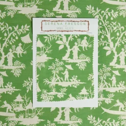 Mrs. Alice Green Pagoda Garden Fabric< Serena Fresson Fabrics