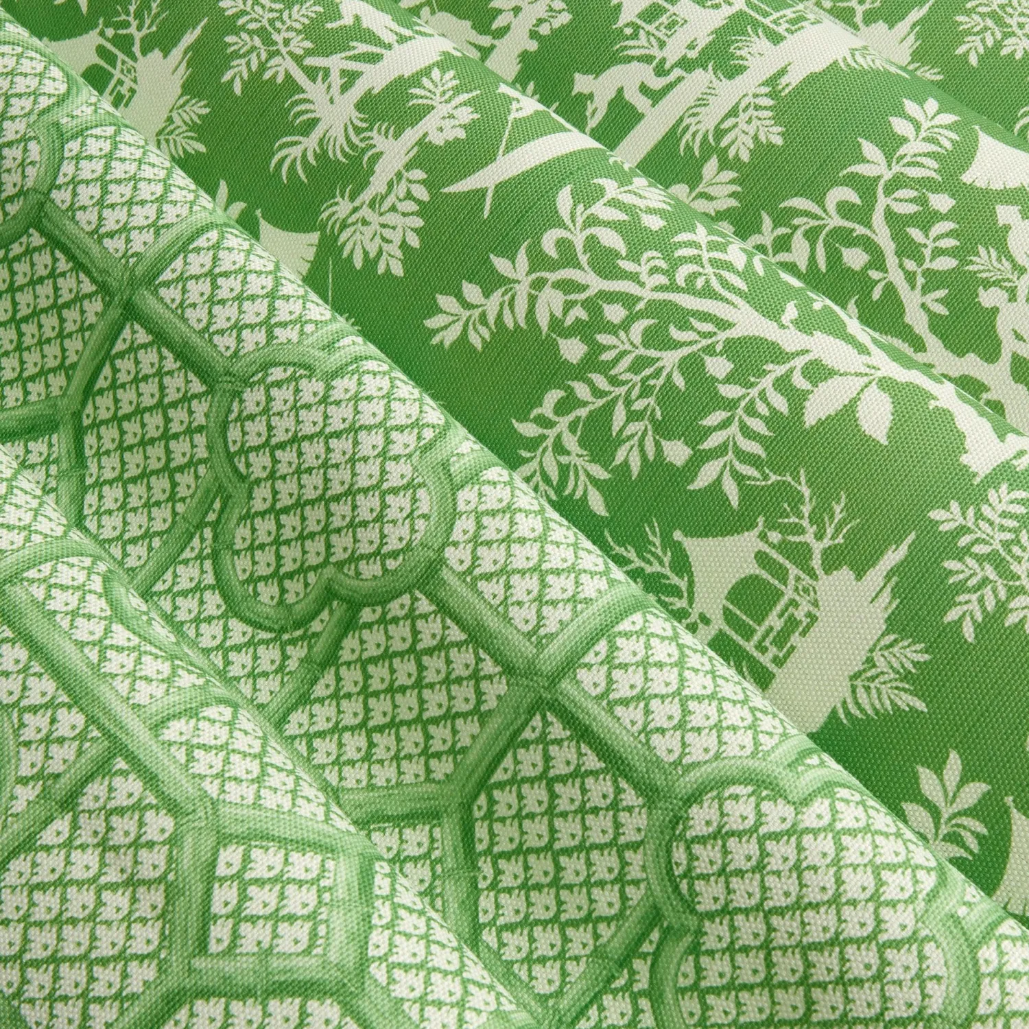 Mrs. Alice Green Pagoda Garden Fabric< Serena Fresson Fabrics