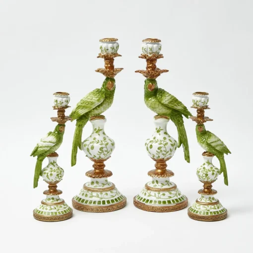Mrs. Alice Green Parrot Candle Set< Summer Candleware | Candles