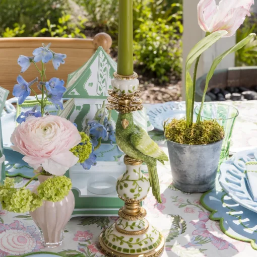 Mrs. Alice Green Parrot Candle Set< Summer Candleware | Candles