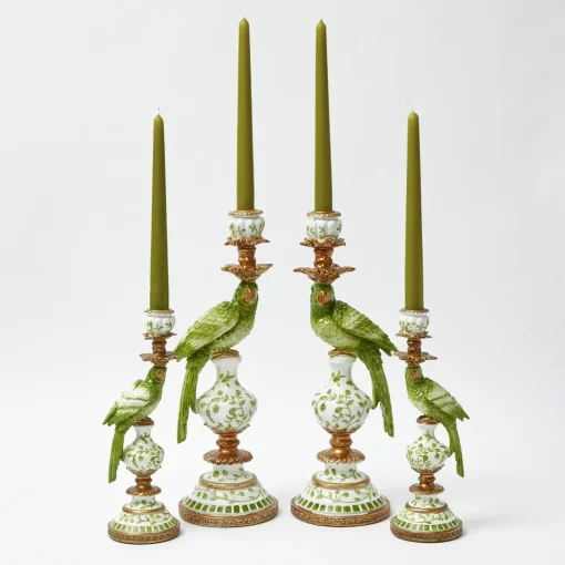 Mrs. Alice Green Parrot Candle Set< Summer Candleware | Candles