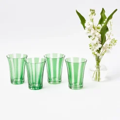 Mrs. Alice Green Positano Glasses (Set of 4)< Summer Glassware | Glasses