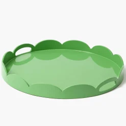 Mrs. Alice Green Scalloped Lacquer Round Tray< Trays | For Her