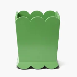 Mrs. Alice Green Scalloped Lacquer Waste Paper Bin< For Her | For Him