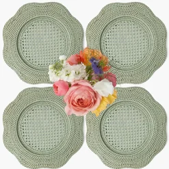 Mrs. Alice Green Scalloped Rattan Charger Plates (Set of 4)< Summer Table Linen | Placemats