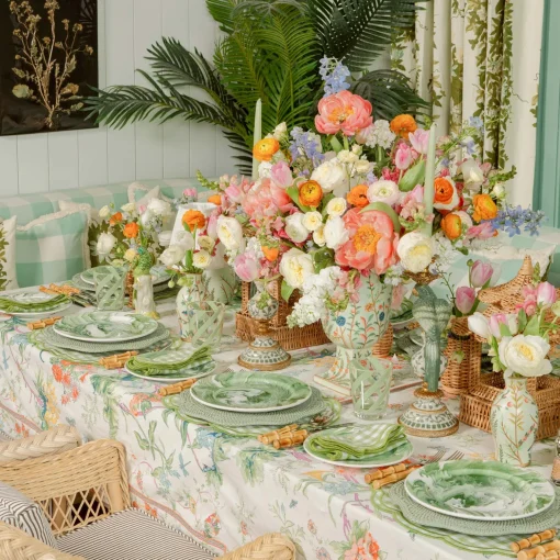 Mrs. Alice Green Scalloped Rattan Charger Plates (Set of 4)< Summer Table Linen | Placemats