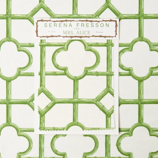 Mrs. Alice Green Shaded Bamboo Fabric< Serena Fresson Fabrics