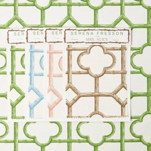 Mrs. Alice Green Shaded Bamboo Fabric< Serena Fresson Fabrics
