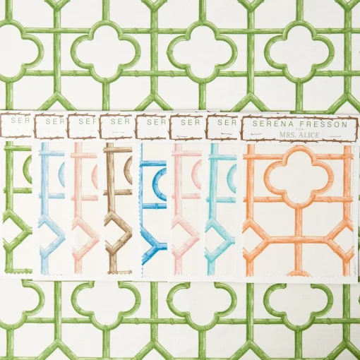 Mrs. Alice Green Shaded Bamboo Fabric< Serena Fresson Fabrics