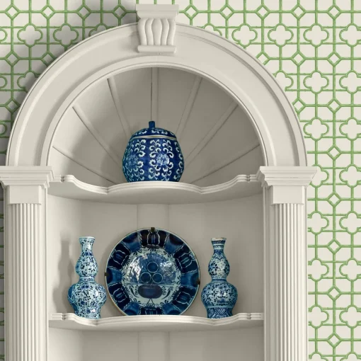 Mrs. Alice Green Shaded Bamboo Wallpaper< Serena Fresson Wallpapers