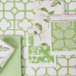Mrs. Alice Green Shaded Bamboo Wallpaper< Serena Fresson Wallpapers