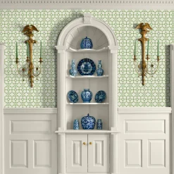Mrs. Alice Green Shaded Bamboo Wallpaper< Serena Fresson Wallpapers