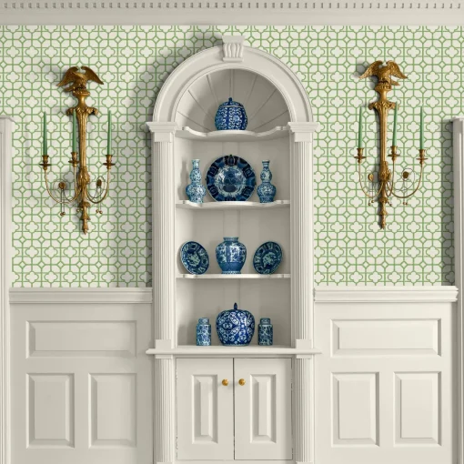 Mrs. Alice Green Shaded Bamboo Wallpaper< Serena Fresson Wallpapers