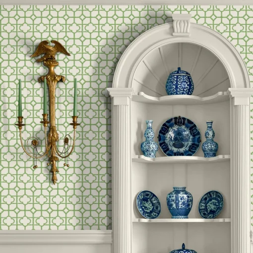 Mrs. Alice Green Shaded Bamboo Wallpaper< Serena Fresson Wallpapers