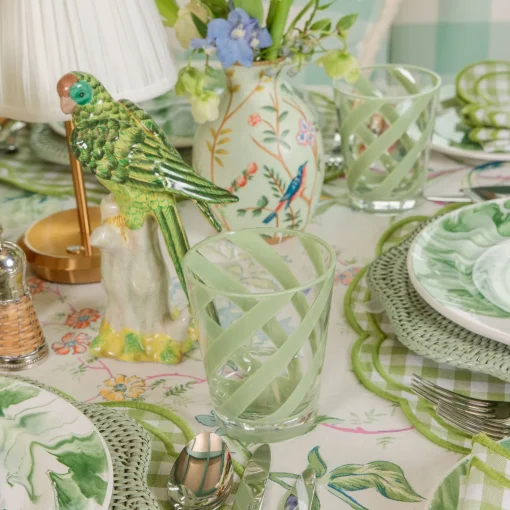 Mrs. Alice Green Swirl Outdoor Glasses (Set of 6)< Summer Glassware | Glasses