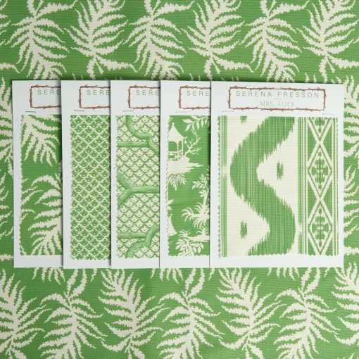 Mrs. Alice Green Trailing Ferns Fabric< Serena Fresson Fabrics