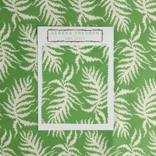 Mrs. Alice Green Trailing Ferns Fabric< Serena Fresson Fabrics