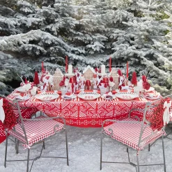 Mrs. Alice Gretel Applique Red Tablecloth< Tablecloths