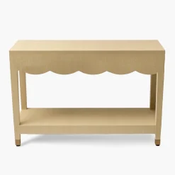 Mrs. Alice Gwendolyn Grasscloth Console Table< Furniture