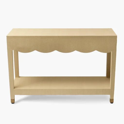 Mrs. Alice Gwendolyn Grasscloth Console Table< Furniture