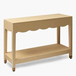 Mrs. Alice Gwendolyn Grasscloth Console Table< Furniture